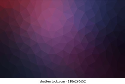 Dark Purple vector polygonal template. Creative illustration in halftone style with triangles. A new texture for your web site.
