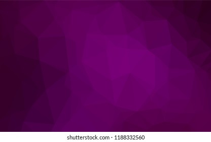 Dark Purple vector polygonal template. Shining illustration, which consist of triangles. A completely new design for your business.