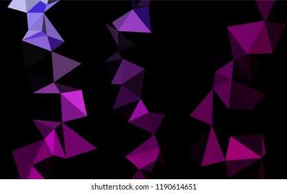 Dark Purple vector polygonal template. A vague abstract illustration with gradient. Brand new style for your business design.