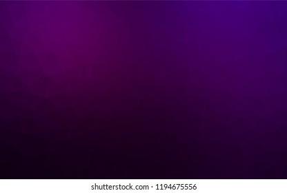 Dark Purple vector polygonal template. A completely new color illustration in a vague style. The template can be used as a background for cell phones.