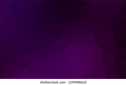 Dark Purple vector polygonal template. Triangular geometric sample with gradient.  The best triangular design for your business.