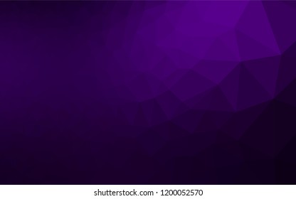 Dark Purple vector polygonal template. Modern geometrical abstract illustration with gradient. The template can be used as a background for cell phones.