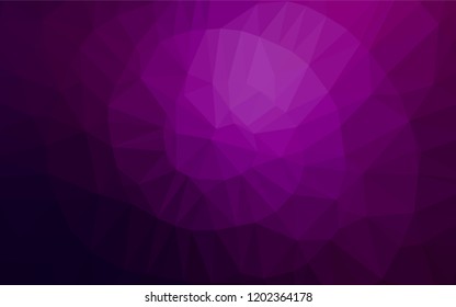 Dark Purple vector polygonal template. Geometric illustration in Origami style with gradient.  A completely new template for your business design.