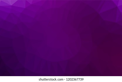 Dark Purple vector polygonal template. A completely new color illustration in a vague style. A completely new design for your business.