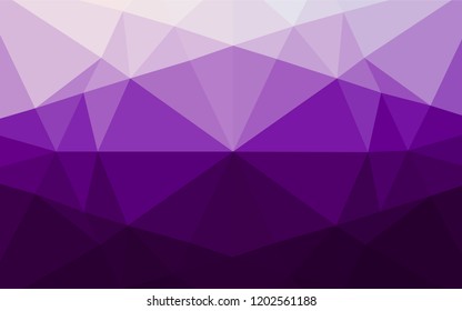 Dark Purple vector polygonal template. Creative geometric illustration in Origami style with gradient. Triangular pattern for your business design.