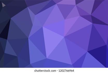Dark Purple vector polygonal template. A sample with polygonal shapes. Triangular pattern for your design.