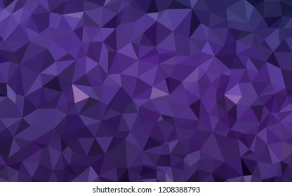 Dark Purple vector polygonal template. Modern abstract illustration with triangles. Brand new design for your business.