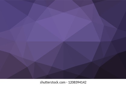 Dark Purple vector polygonal template. Modern geometrical abstract illustration with gradient. A completely new template for your business design.