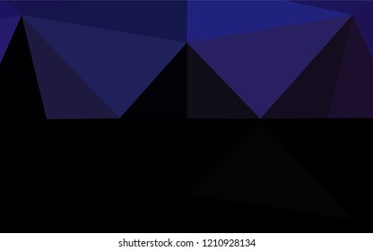 Dark Purple vector polygonal template. Geometric illustration in Origami style with gradient.  The polygonal design can be used for your web site.