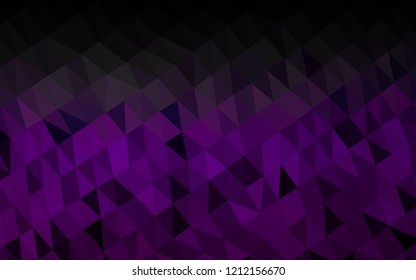 Dark Purple vector polygonal template. Colorful abstract illustration with gradient. A new texture for your design.
