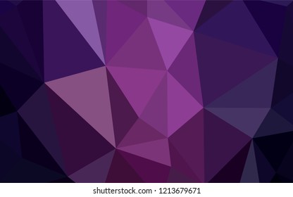 Dark Purple vector polygonal template. A completely new color illustration in a polygonal style. Polygonal design for your web site.