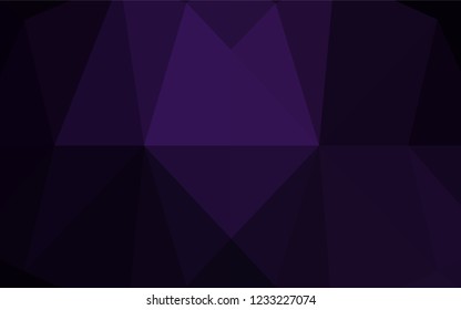Dark Purple vector polygonal template. Colorful abstract illustration with gradient. A new texture for your design.