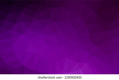 Dark Purple vector polygonal template. Colorful abstract illustration with gradient. The polygonal design can be used for your web site.