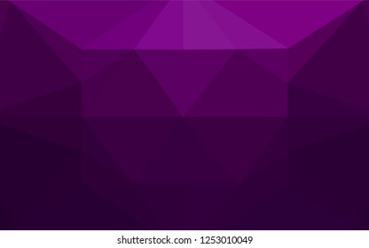 Dark Purple vector polygonal template. Creative illustration in halftone style with gradient. The polygonal design can be used for your web site.