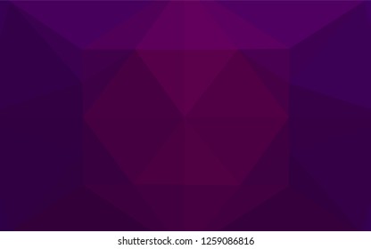Dark Purple vector polygonal template. An elegant bright illustration with gradient. The polygonal design can be used for your web site.
