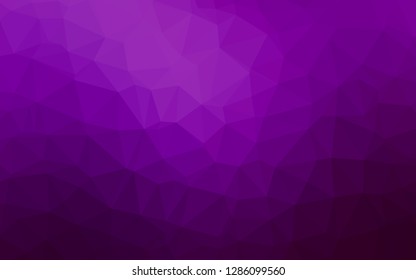 Dark Purple vector polygonal template. Shining illustration, which consist of triangles. Completely new template for your business design.