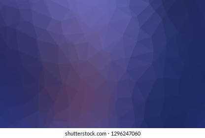 Dark Purple vector polygonal template. Creative illustration in halftone style with gradient. Template for a cell phone background.