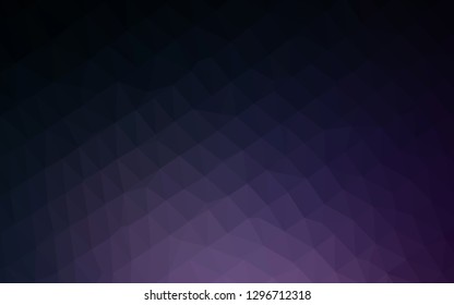 Dark Purple vector polygonal template. Colorful illustration in abstract style with gradient. Polygonal design for your web site.