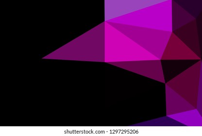 Dark Purple vector polygonal template. Glitter abstract illustration with an elegant design. Brand new design for your business.