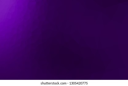Dark Purple vector polygonal template. Glitter abstract illustration with an elegant design. Triangular pattern for your business design.