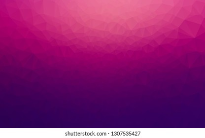 Dark Purple vector polygonal template. Modern geometrical abstract illustration with gradient. Polygonal design for your web site.