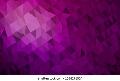 Dark Purple vector polygonal template. Modern geometrical abstract illustration with gradient. Elegant pattern for a brand book.