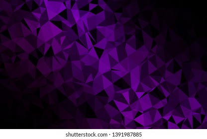 Dark Purple vector polygonal template. A vague abstract illustration with gradient. Elegant pattern for a brand book.