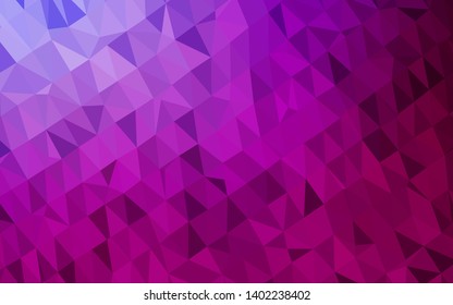 Dark Purple vector polygonal template. Geometric illustration in Origami style with gradient. Completely new design for your business.