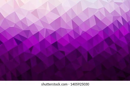 Dark Purple vector polygonal template. An elegant bright illustration with gradient. Template for a cell phone background.