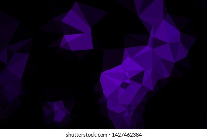 Dark Purple vector polygonal template. A sample with polygonal shapes. Polygonal design for your web site.