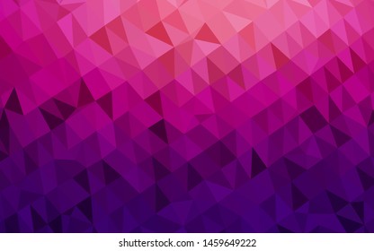 Dark Purple vector polygonal template. Shining illustration, which consist of triangles. Completely new template for your business design.