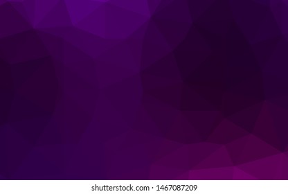 Dark Purple vector polygonal template. A completely new color illustration in a vague style. Brand new design for your business.