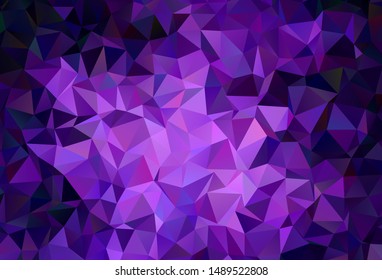 Dark Purple vector polygonal template. A completely new color illustration in a polygonal style. Brand new style for your business design.