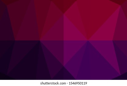 Dark Purple vector polygonal template. Geometric illustration in Origami style with gradient.  A completely new template for your business design.