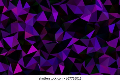 Dark Purple vector polygonal template. An elegant bright illustration with gradient. A new texture for your design.