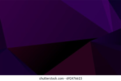 Dark Purple vector polygonal template. Creative geometric illustration in Origami style with gradient. The polygonal design can be used for your web site.