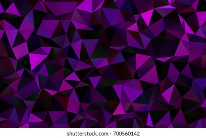 Dark Purple vector polygonal template. A vague abstract illustration with gradient. A completely new template for your business design.