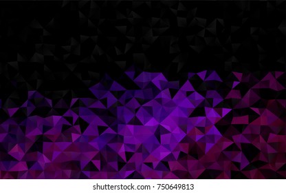 Dark Purple vector polygonal template. Brand-new colored illustration in blurry style with gradient. The template can be used as a background for cell phones.
