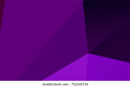 Dark Purple vector polygonal template. Shining illustration, which consist of triangles. The polygonal design can be used for your web site.