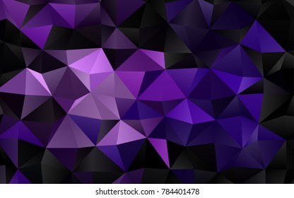 Dark Purple vector polygonal template. A completely new color illustration in a vague style. The completely new template can be used for your brand book.