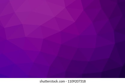Dark Purple vector polygonal polygonal. A vague abstract illustration with gradient. The polygonal design can be used for your web site.