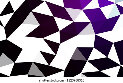 Dark Purple vector polygonal  . A vague abstract illustration with gradient. The elegant pattern can be used as part of a brand book.