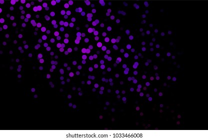 Dark Purple vector red banner with set of circles, dots. Donuts Background. Creative Design Template. Technological halftone illustration.
