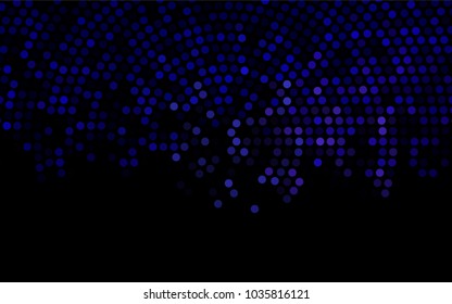 Dark Purple vector red banner with set of circles, dots. Donuts Background. Creative Design Template. Technological halftone illustration.
