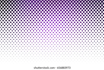 Dark Purple vector red banner with set of circles, dots. Donuts Background. Creative Design Template. Technological halftone illustration.