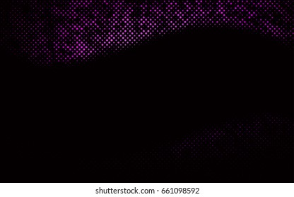 Dark Purple vector red banner with set of circles, dots. Donuts Background. Creative Design Template. Technological halftone illustration.