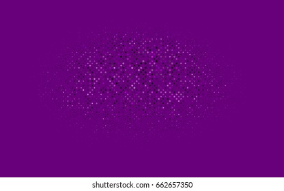 Dark Purple vector red banner with set of circles, dots. Donuts Background. Creative Design Template. Technological halftone illustration.