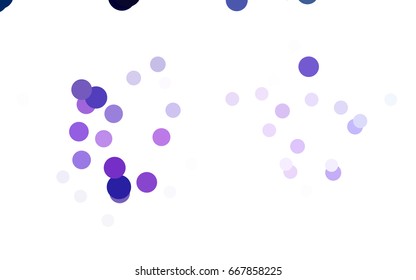 Dark Purple vector red banner with set of circles, dots. Donuts Background. Creative Design Template. Technological halftone illustration.