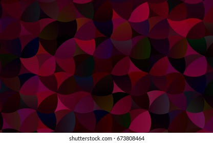 Dark Purple vector red banner with set of circles, dots. Donuts Background. Creative Design Template. Technological halftone illustration.