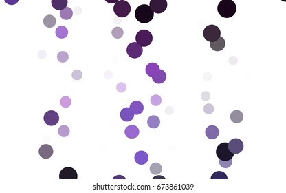 Dark Purple vector red banner with set of circles, dots. Donuts Background. Creative Design Template. Technological halftone illustration.